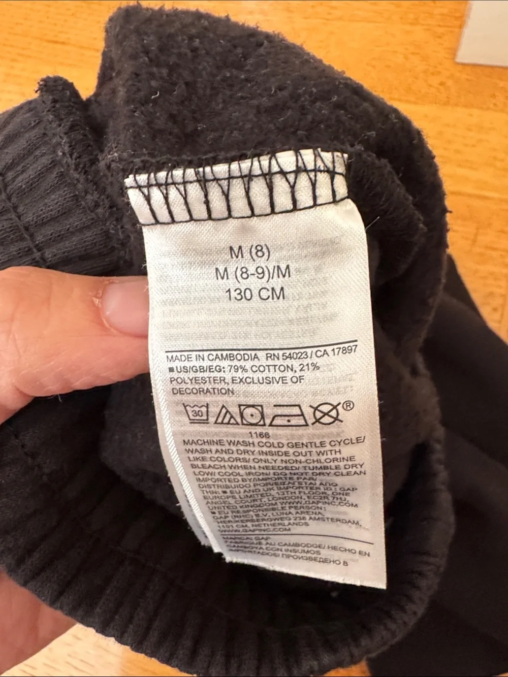 GAP Kids Non Logo Wide Leg Sweatpants in True Black